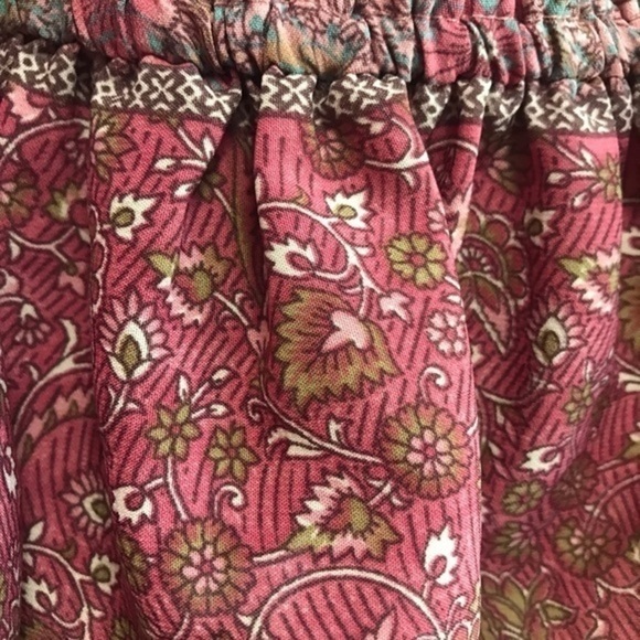 Raga Anthropologie Pink Floral Print Boho Tassel Tank Top - Picture 7 of 16